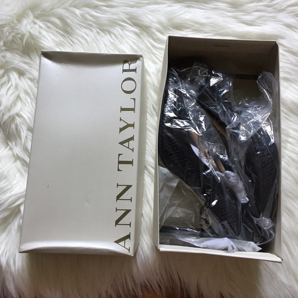 Ann Taylor Black Lydell Ankle Strap Heels - Picture 5 of 6